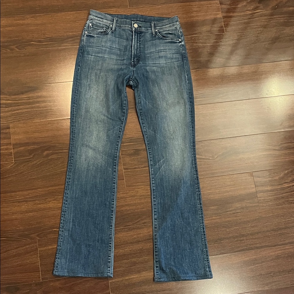 MOTHER Blue Boot Cut Jeans